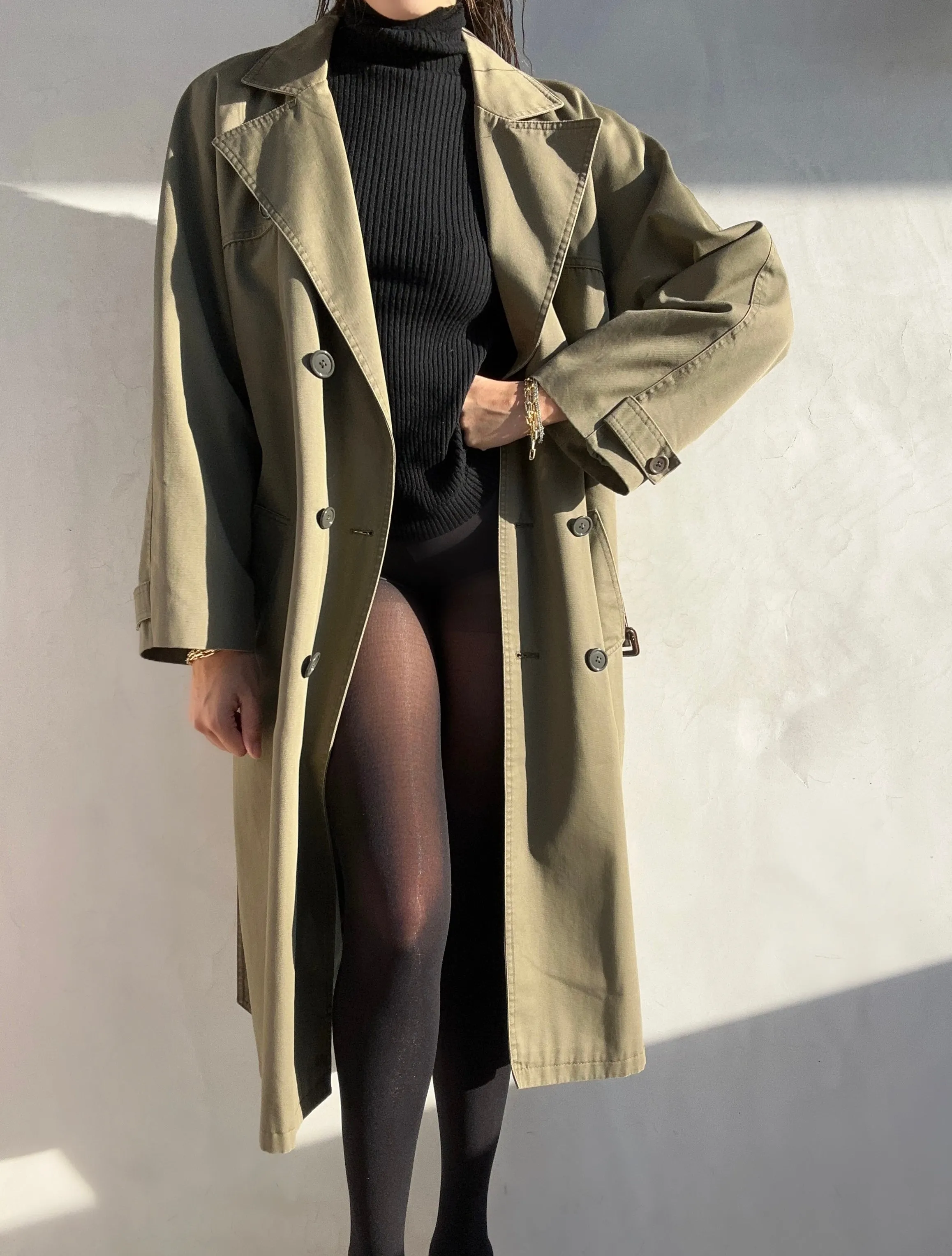 1980's Yves Saint Laurent Beige Trench Coat