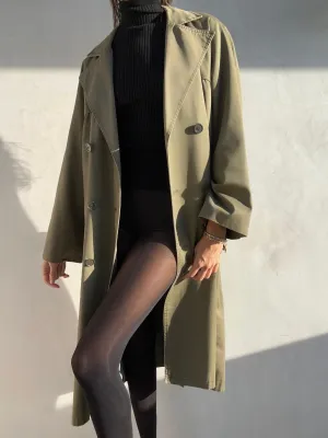 1980's Yves Saint Laurent Beige Trench Coat