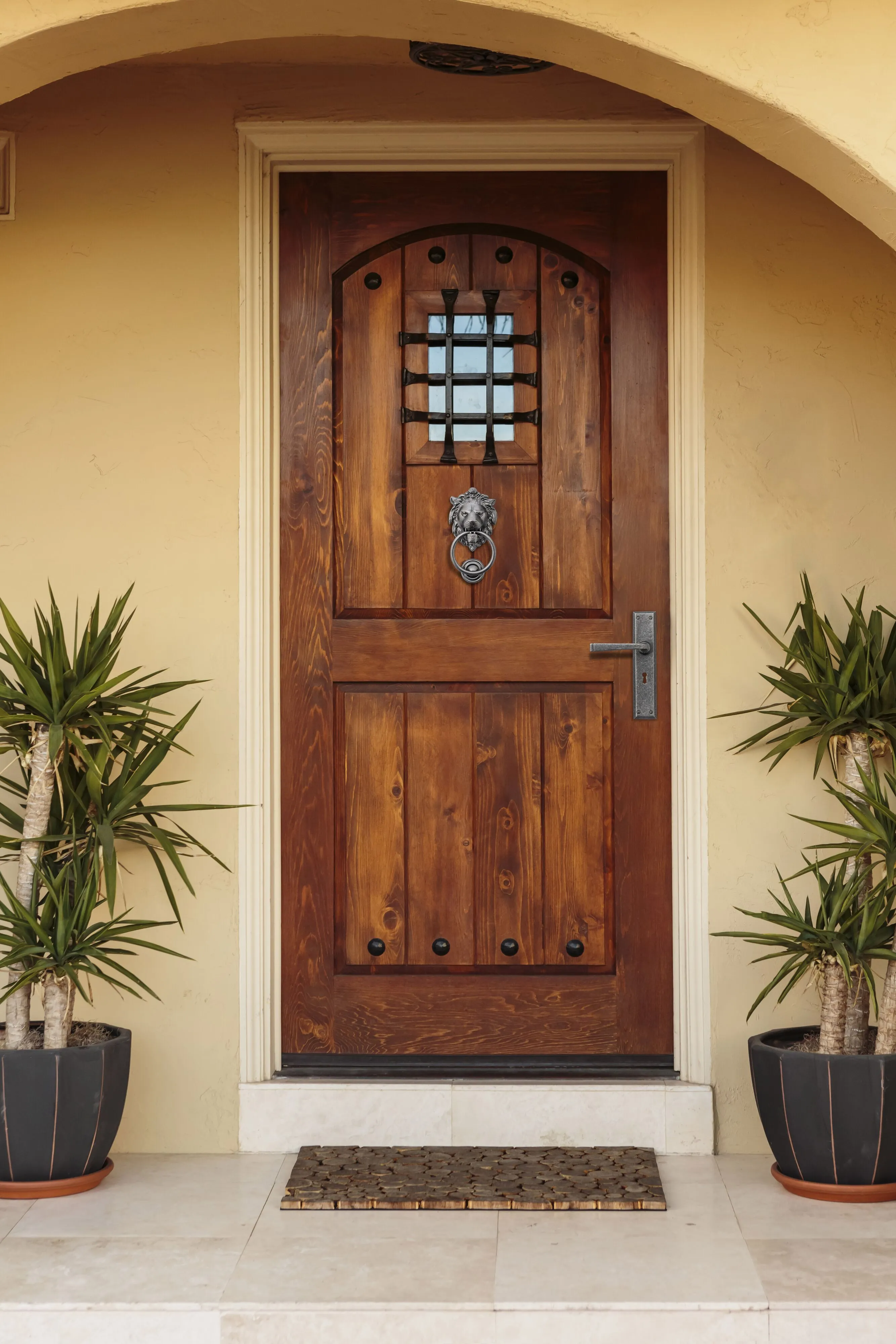 9333 Door Knocker Lion Matte Black D93xP55mm BP103x135mm