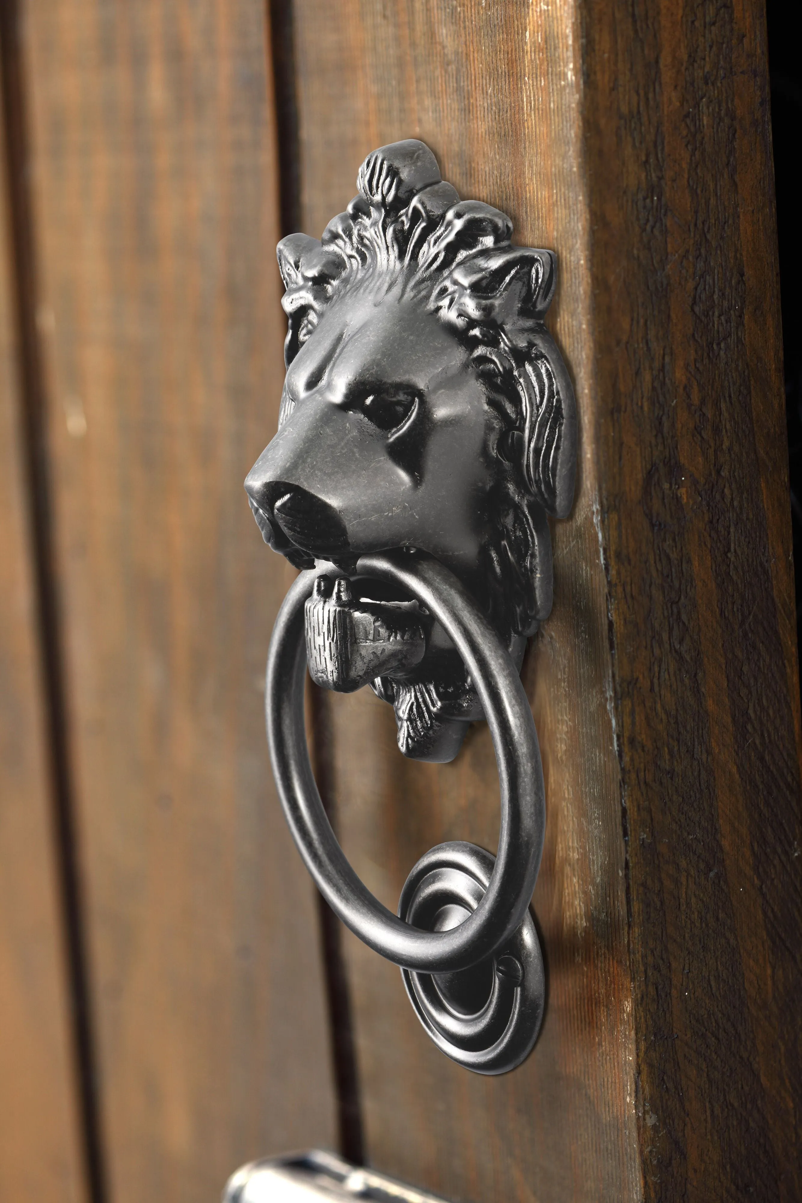 9333 Door Knocker Lion Matte Black D93xP55mm BP103x135mm