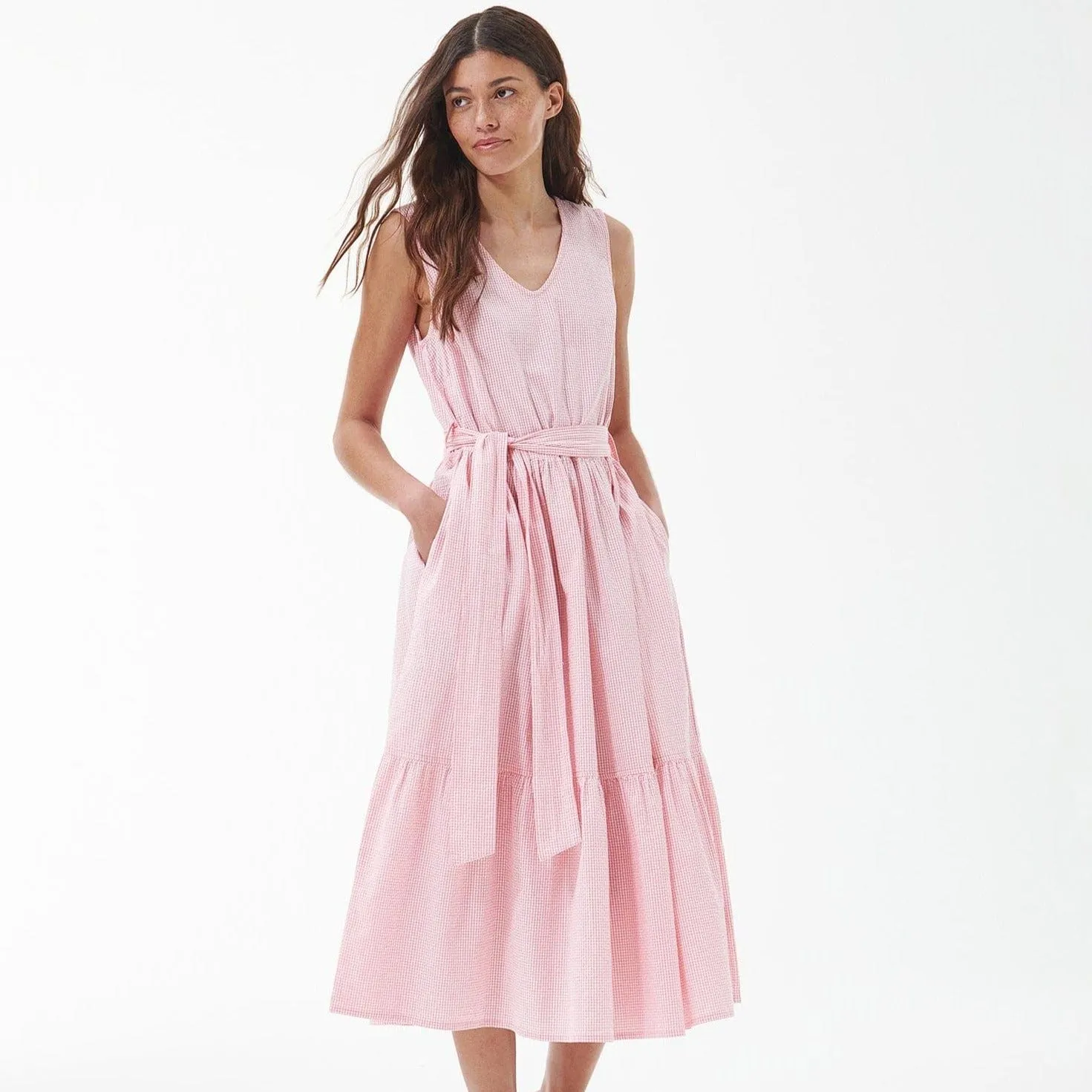 Barbour Azalea Midi Dress in Pink