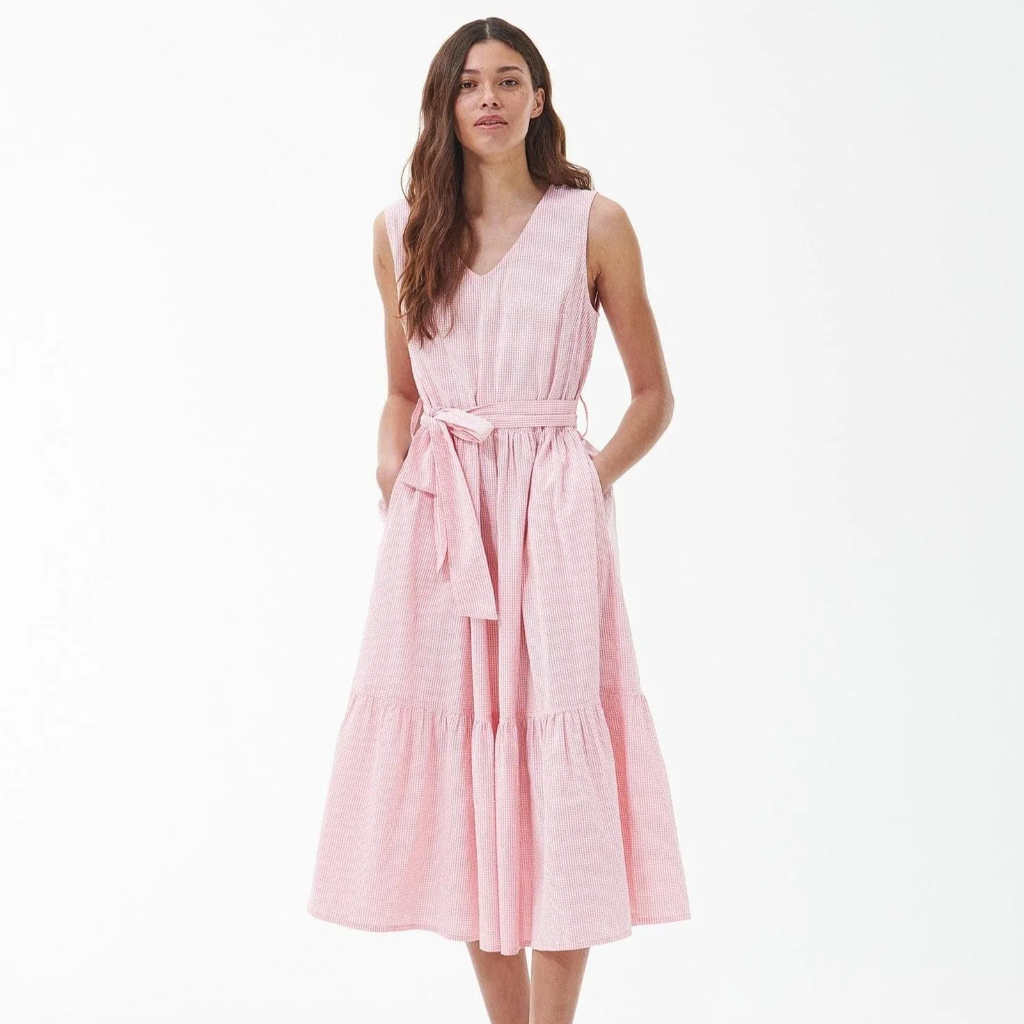 Barbour Azalea Midi Dress in Pink