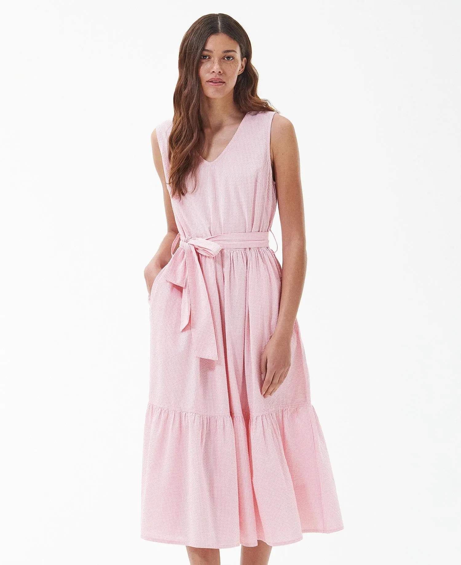 Barbour Azalea Midi Dress in Pink