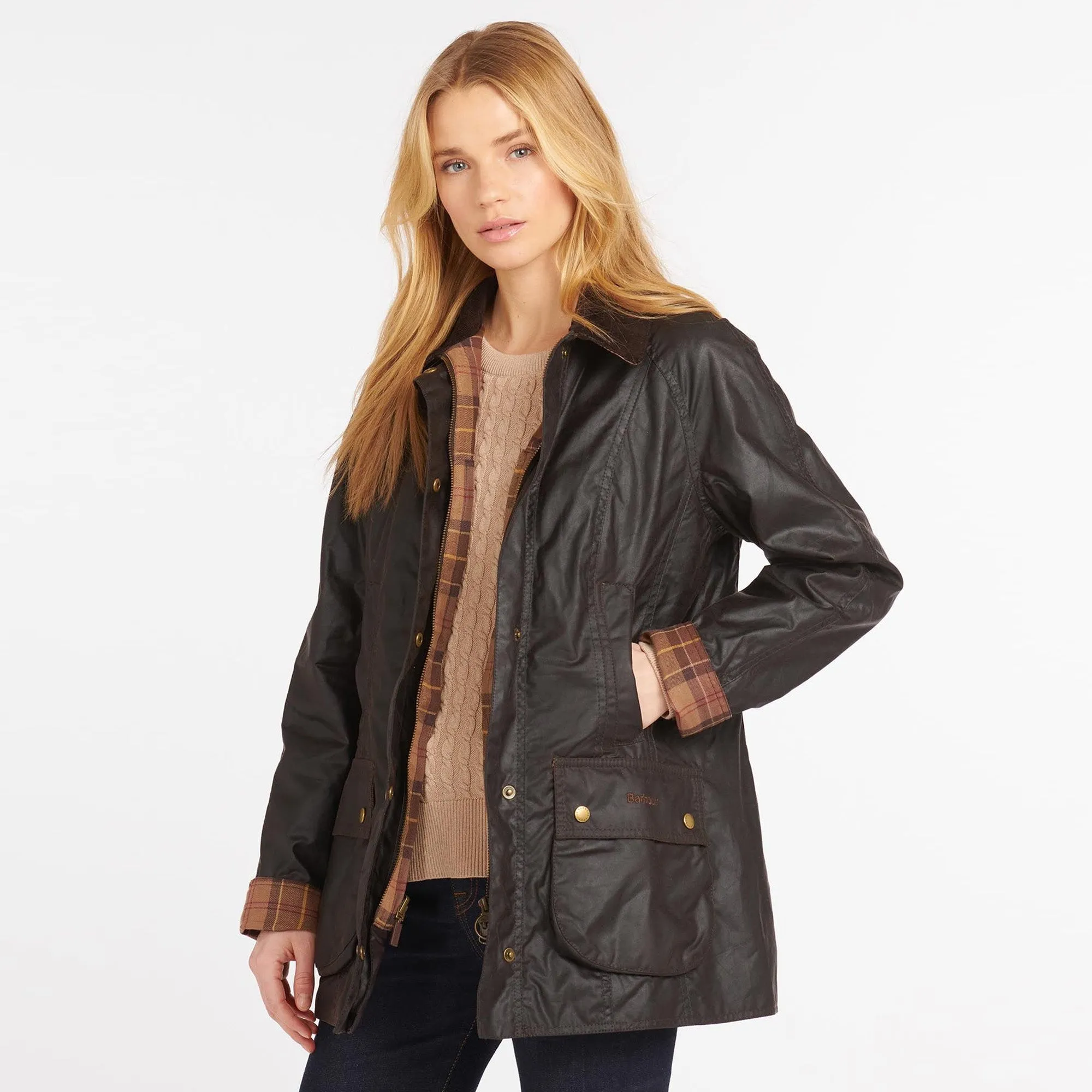 Barbour Ladies Beadnell Wax Jacket - Rustic