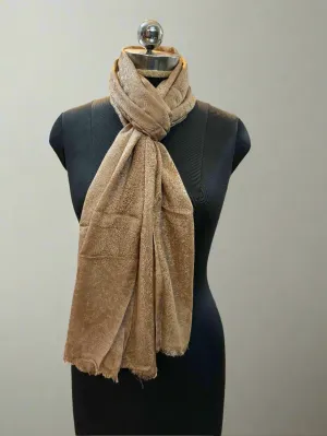 Beige Luxurious Pure Pashmina Scarf