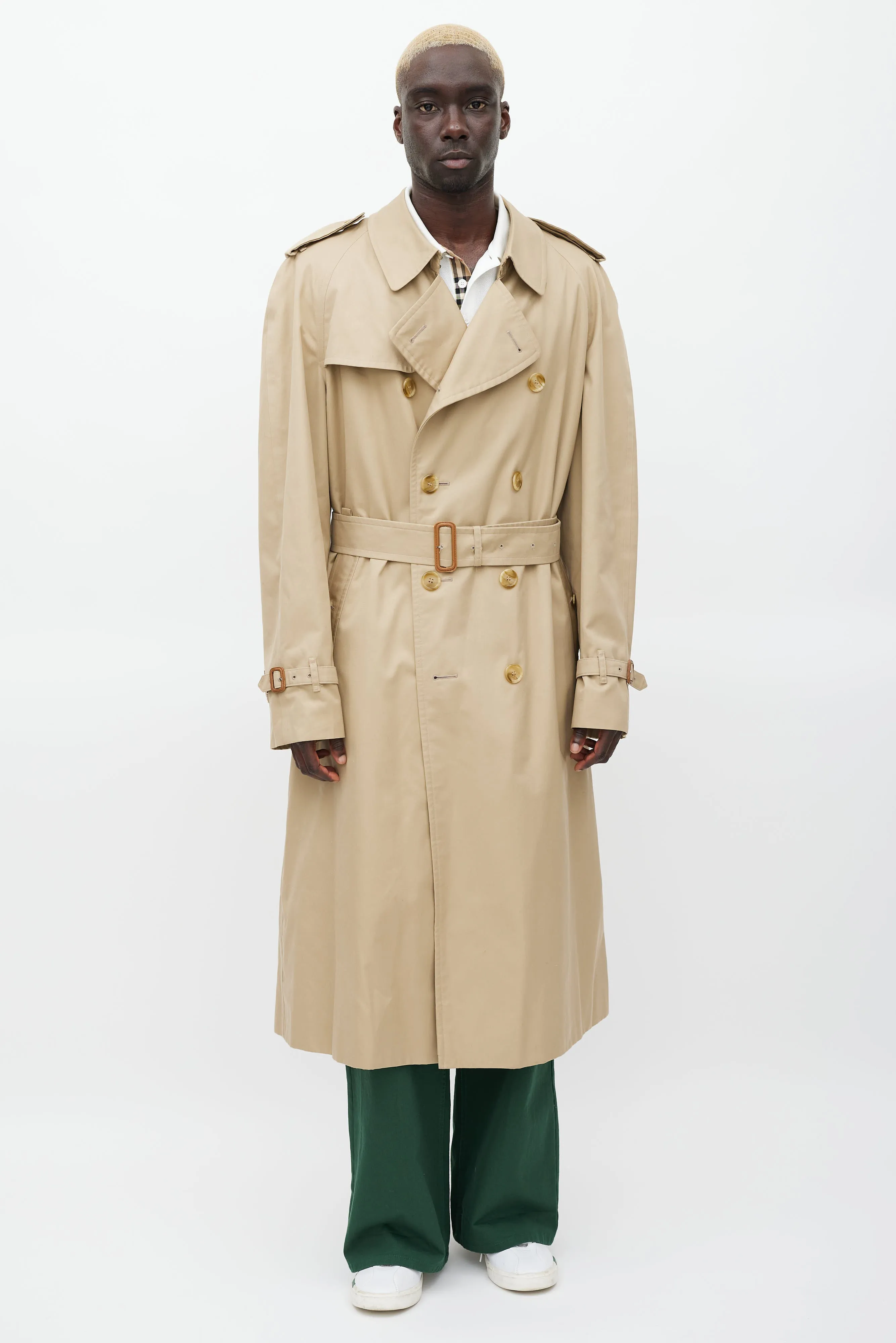 Beige Wool Lined Trench Coat
