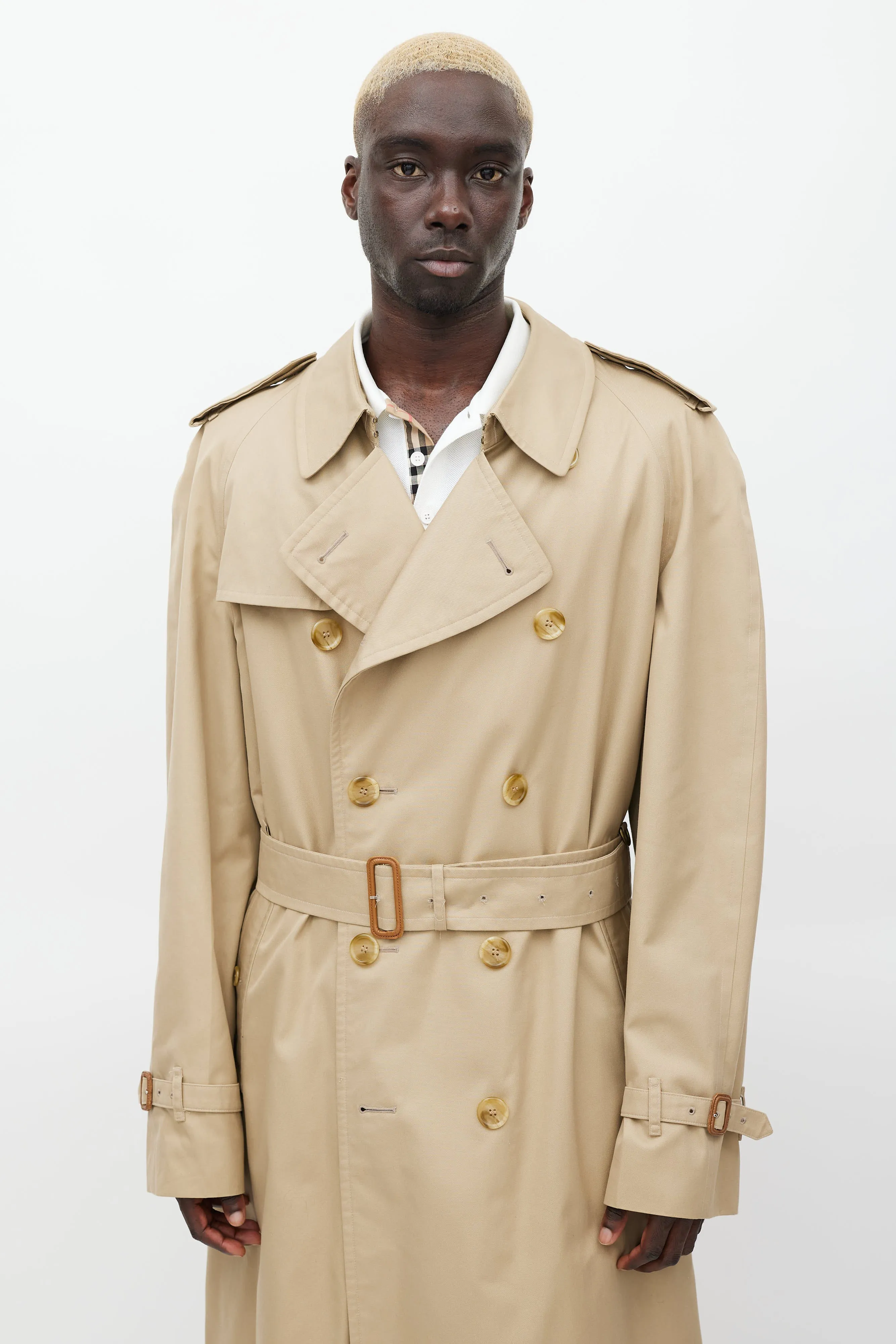 Beige Wool Lined Trench Coat