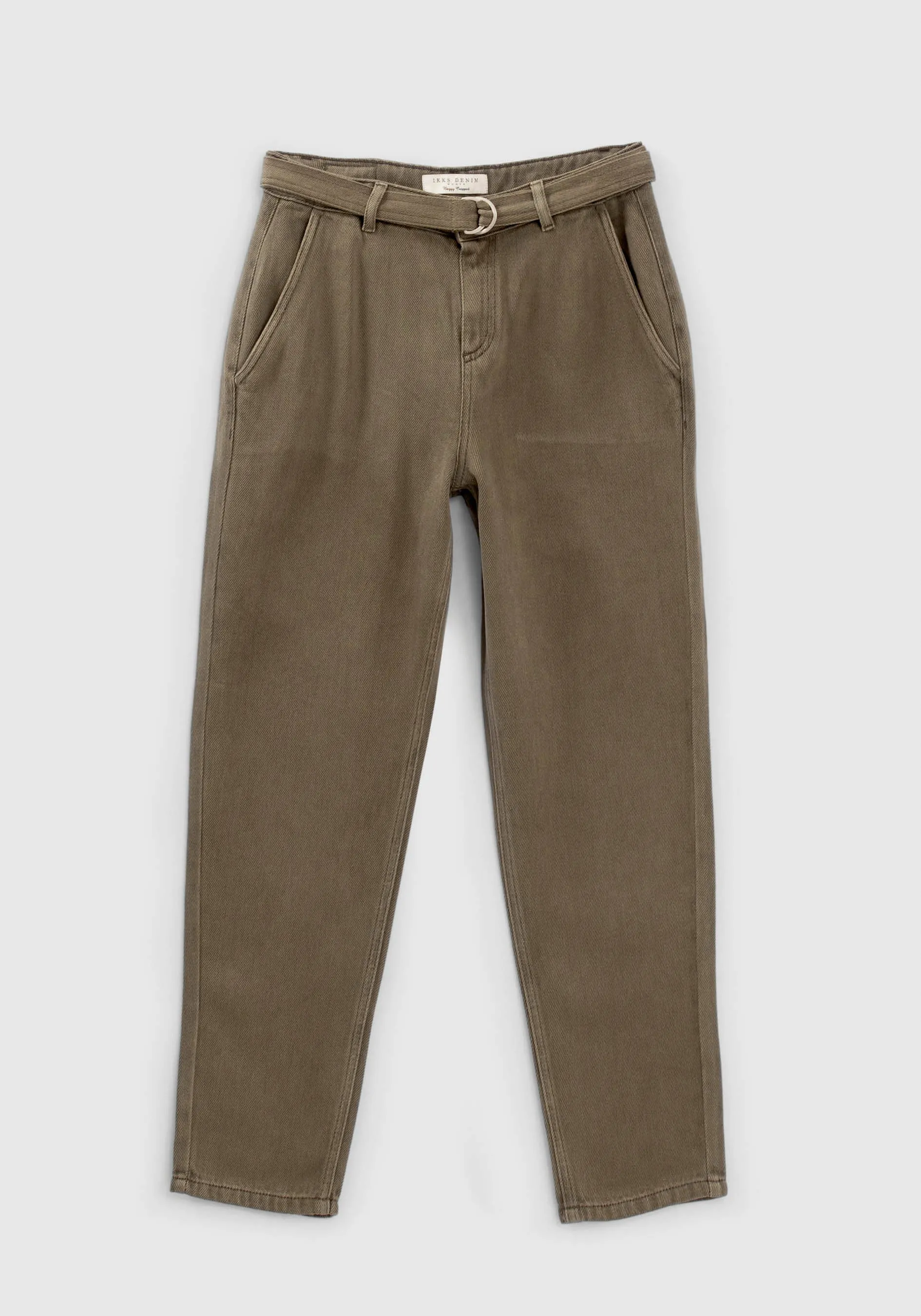 Belted Cropped Jeans