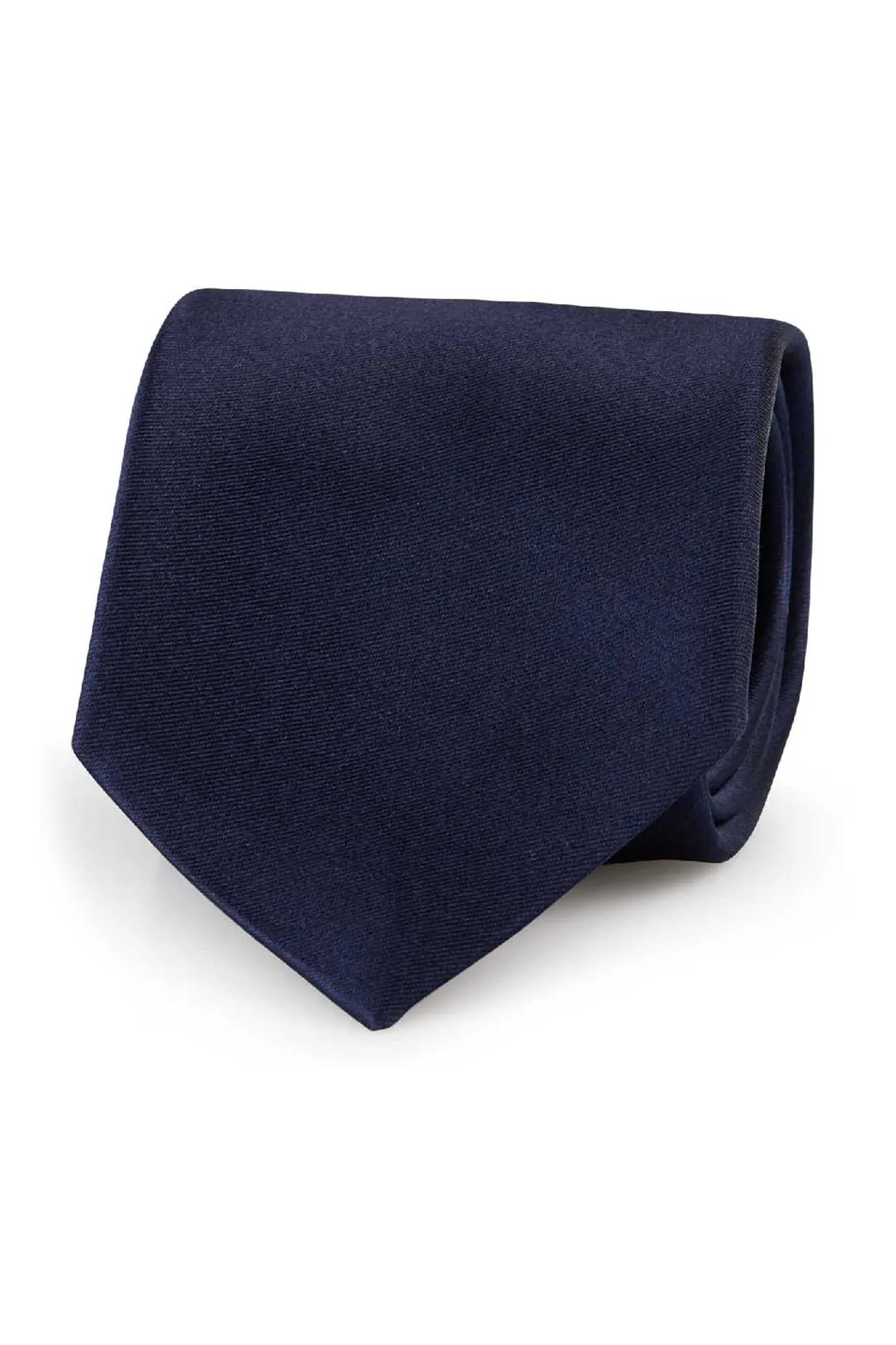 Blue plain pure silk hand made tie