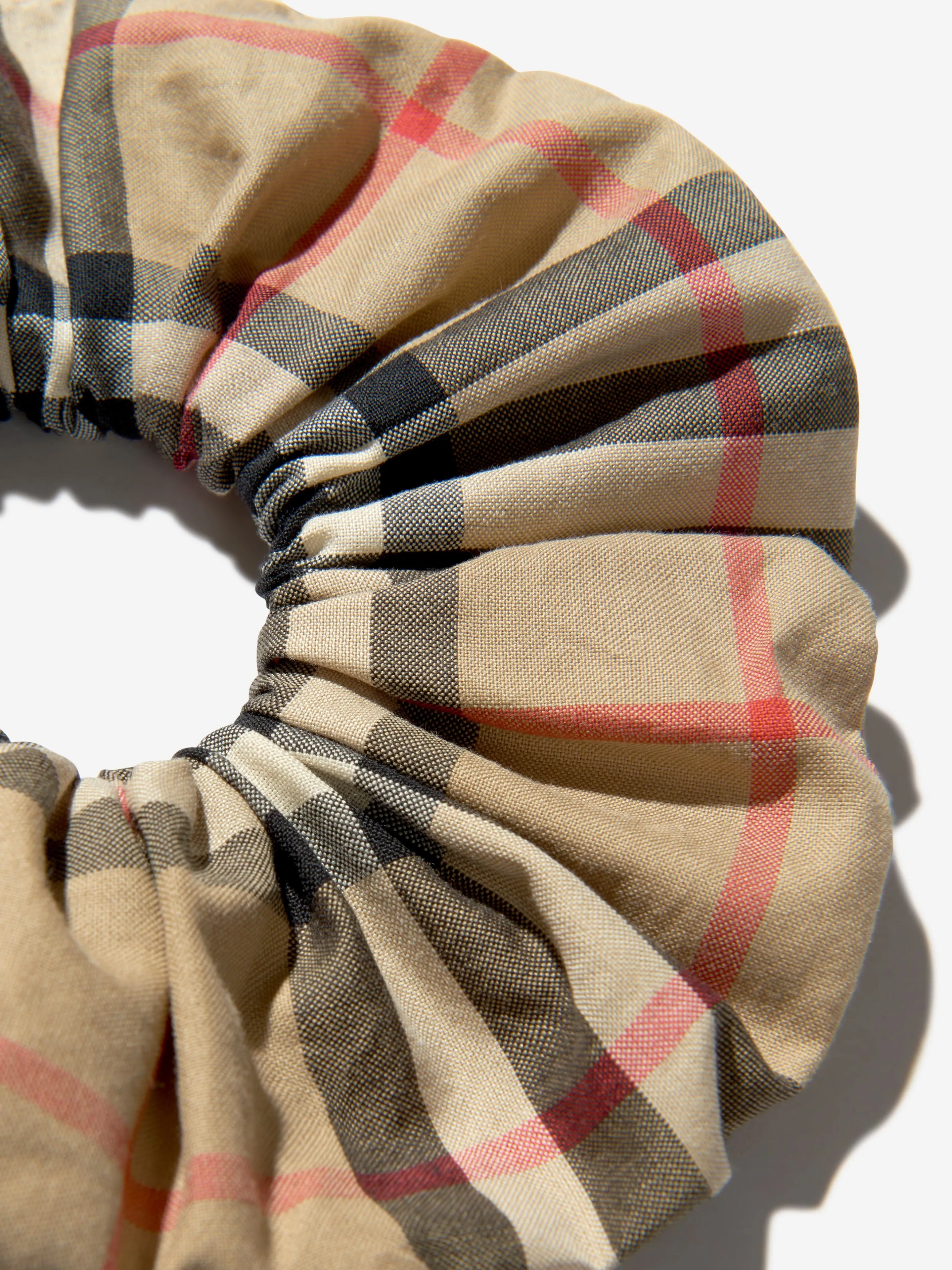 Burberry Girls Check Scrunchie in Beige