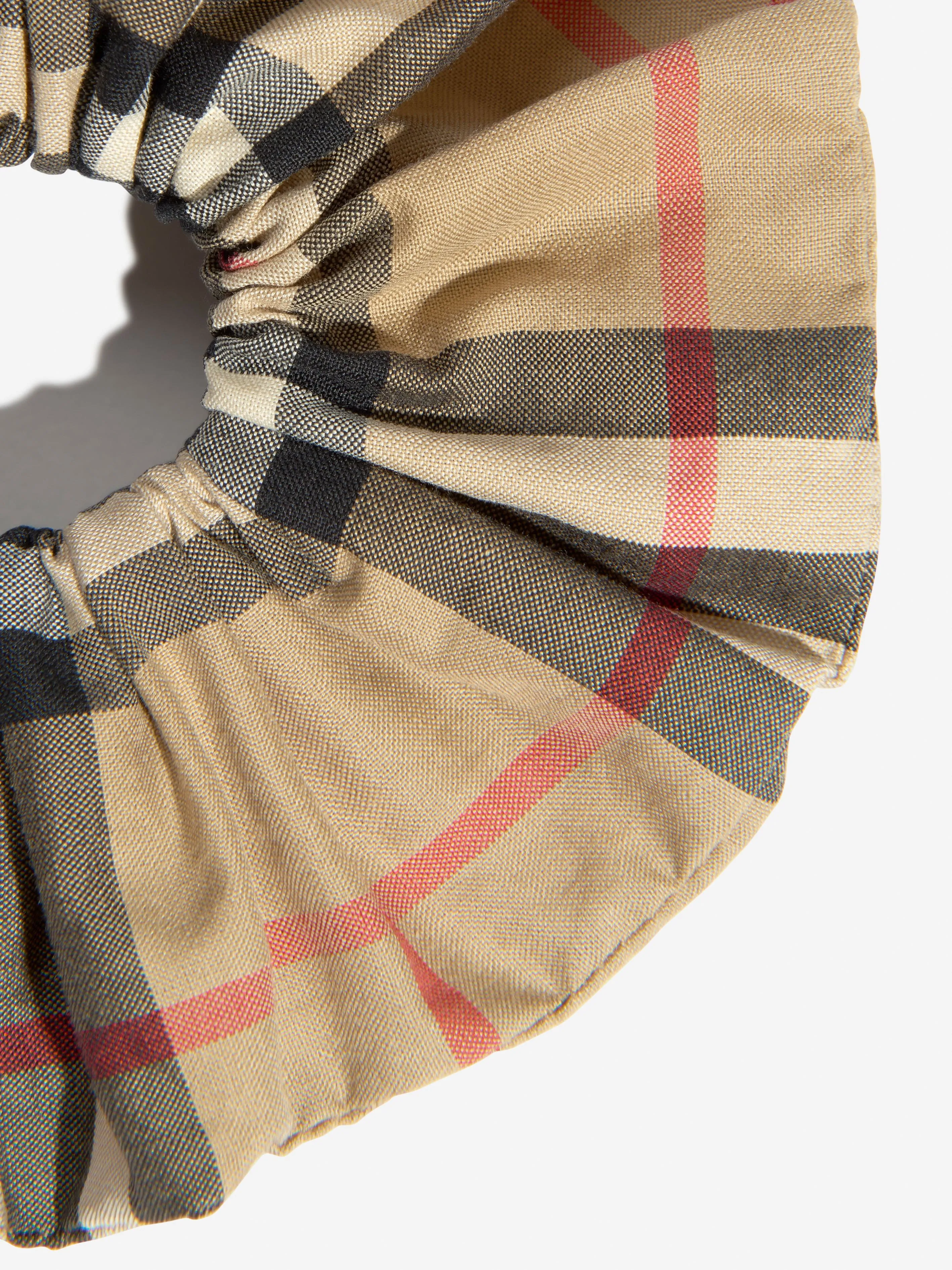 Burberry Girls Check Scrunchie in Beige