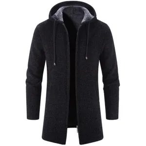 Cashmere Men's Cardigan Chenille Outer Sweater Coat Windbreaker