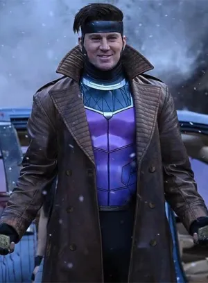 Channing Tatum Gambit Deadpool and Wolverine Leather Coat