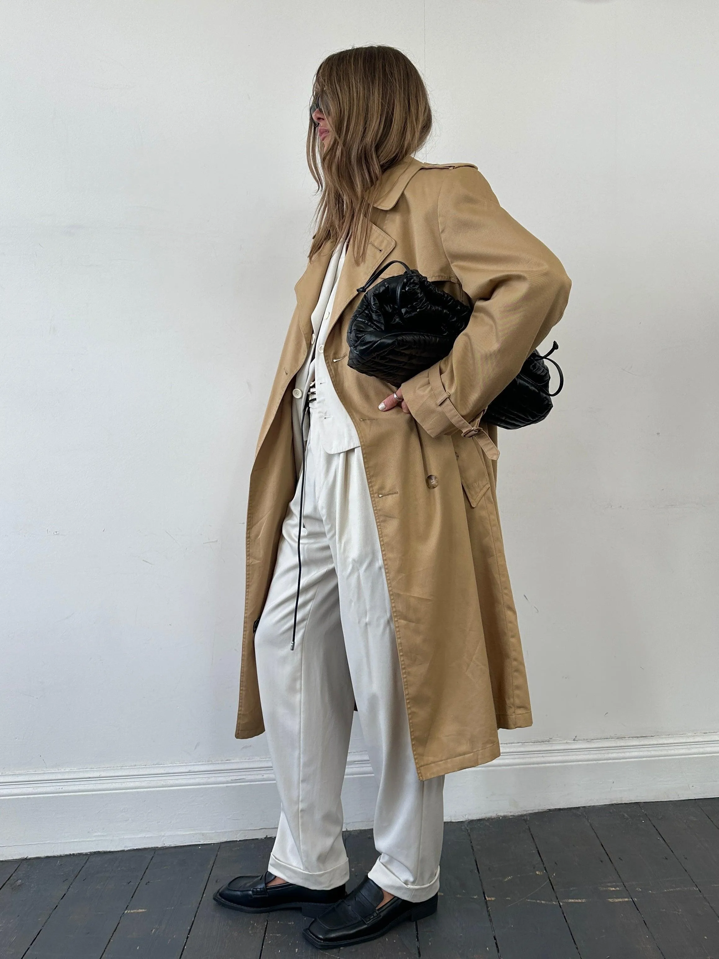 Christian Dior Cotton Double Breasted Trench Coat - L/XL