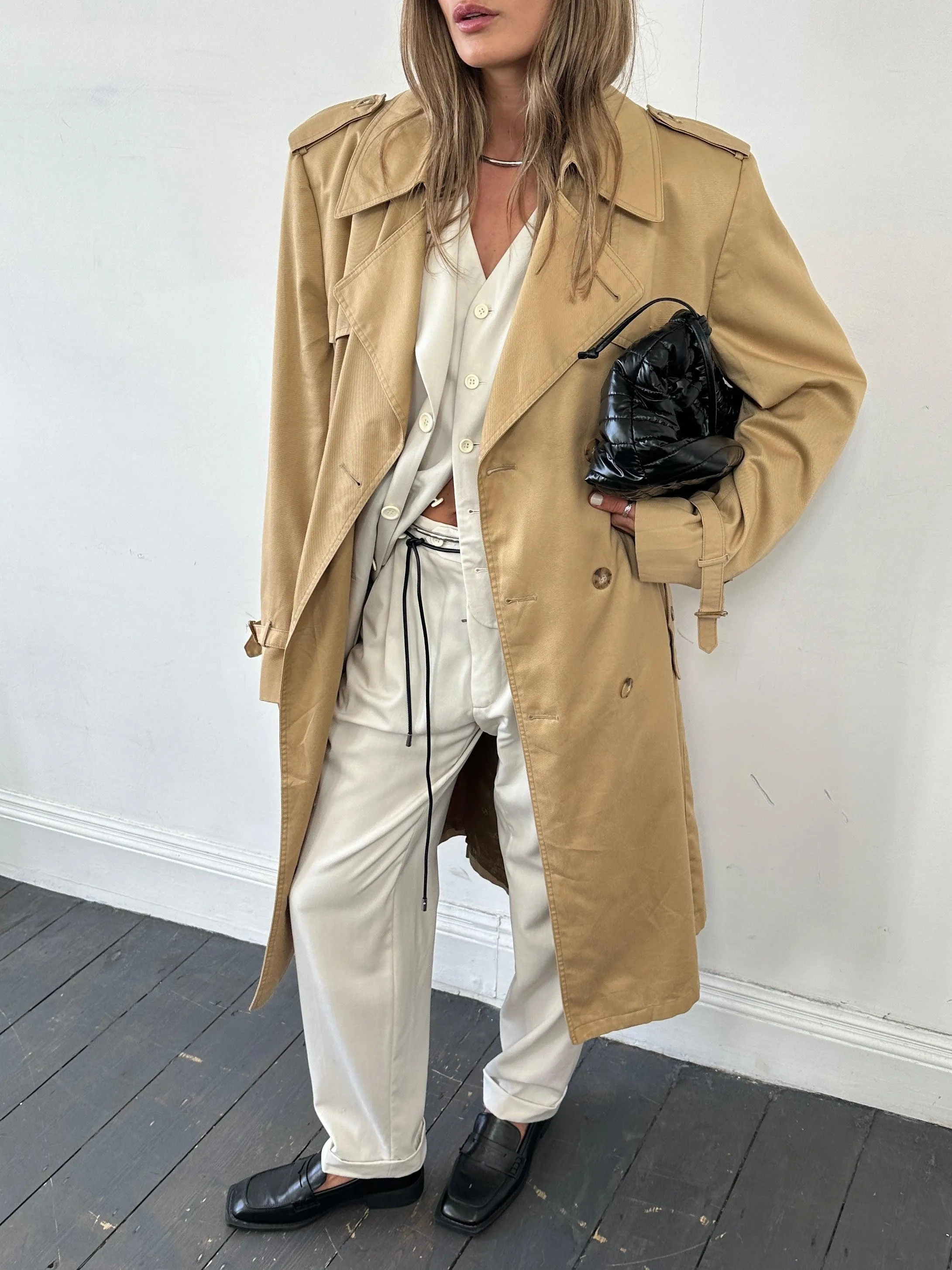Christian Dior Cotton Double Breasted Trench Coat - L/XL
