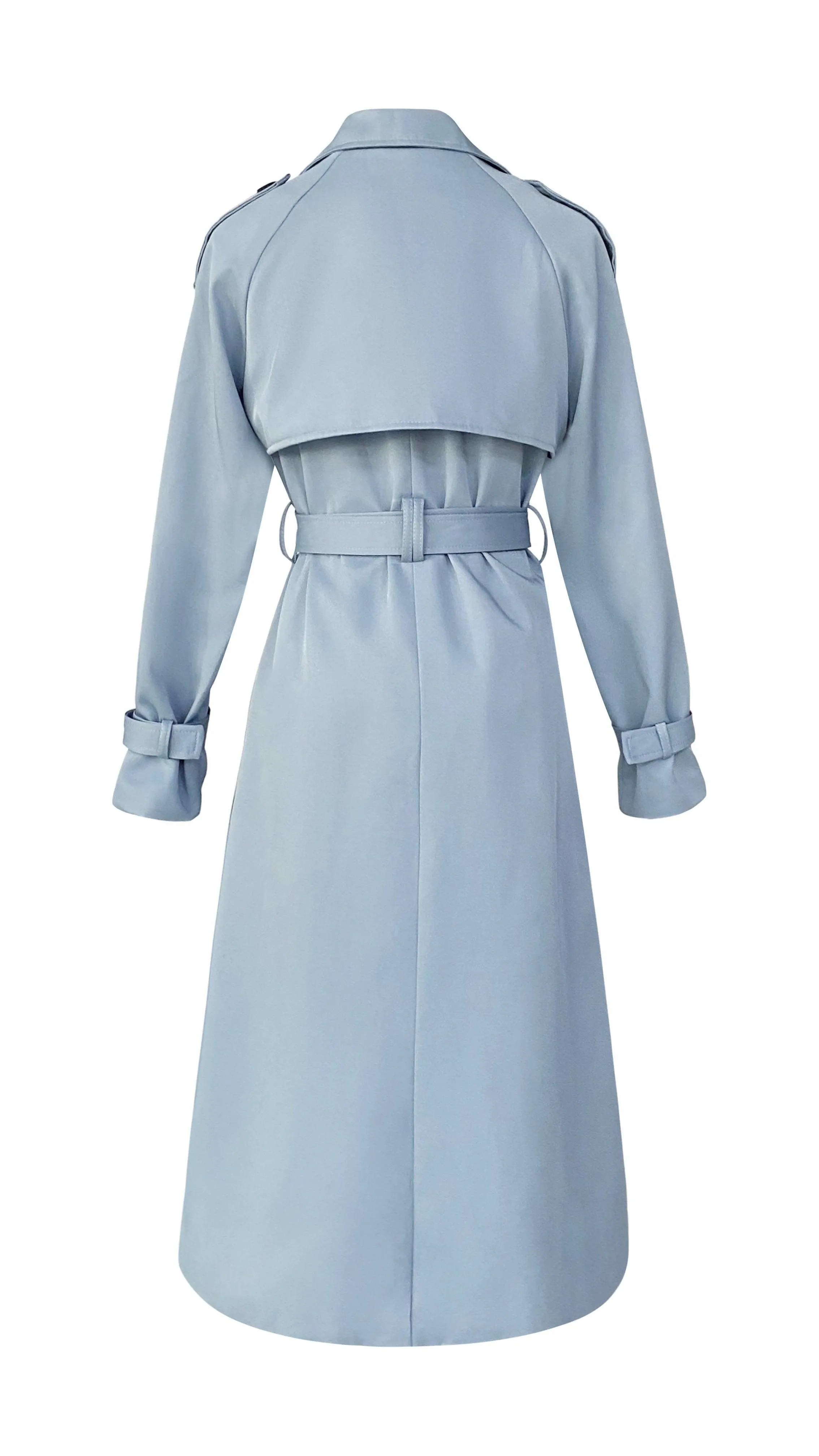 Classic Luxury Trench Coat - Pacific Blue