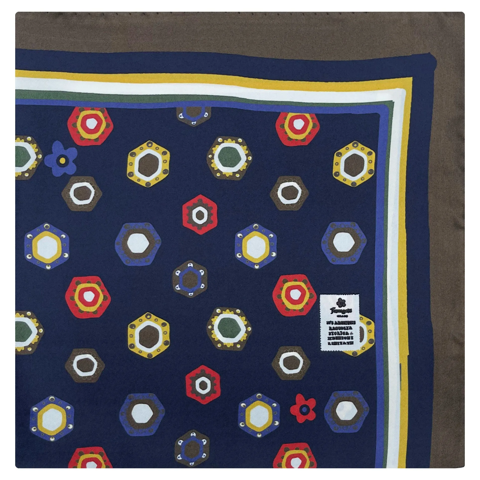 Dark Blue printed diamonds neckerchief
