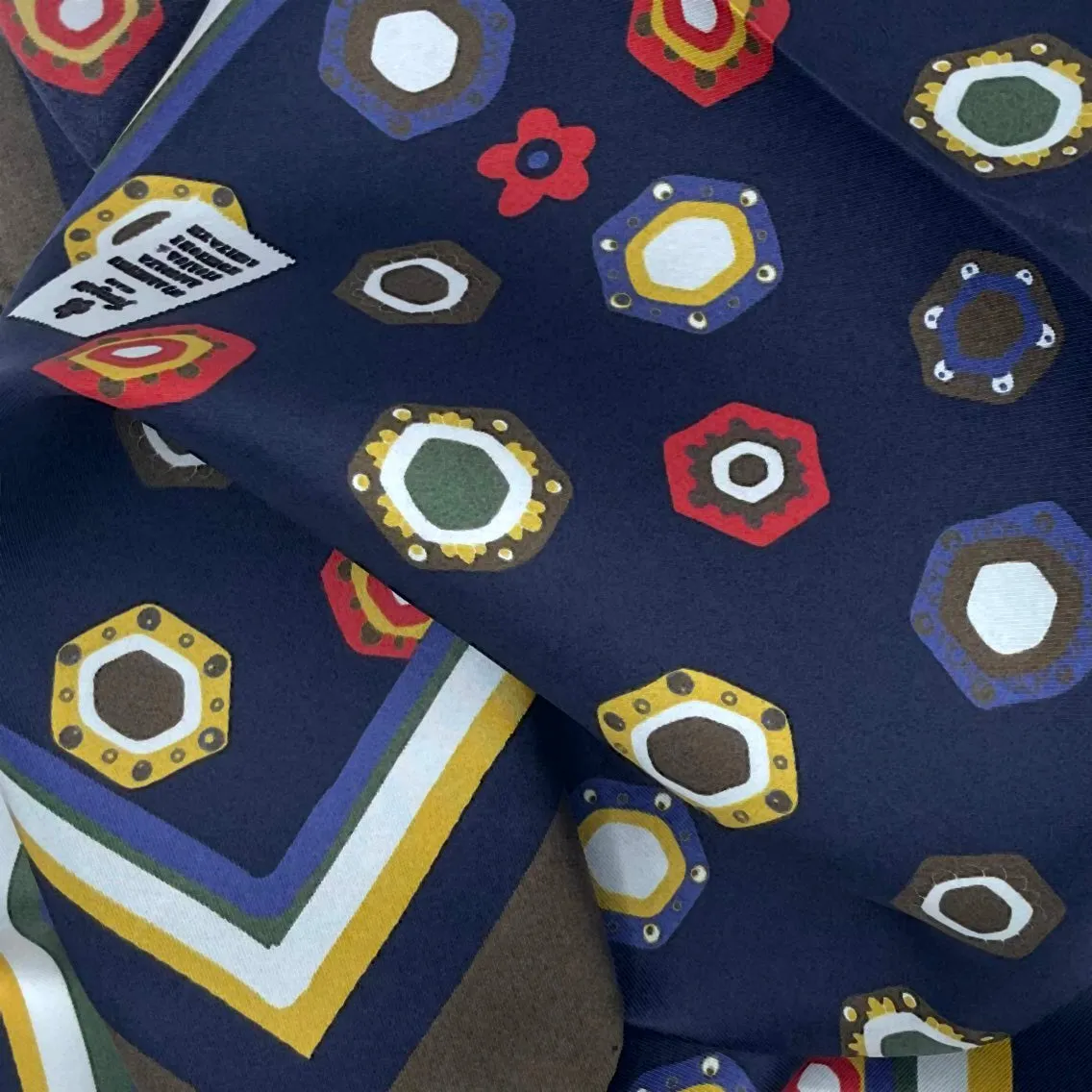Dark Blue printed diamonds neckerchief