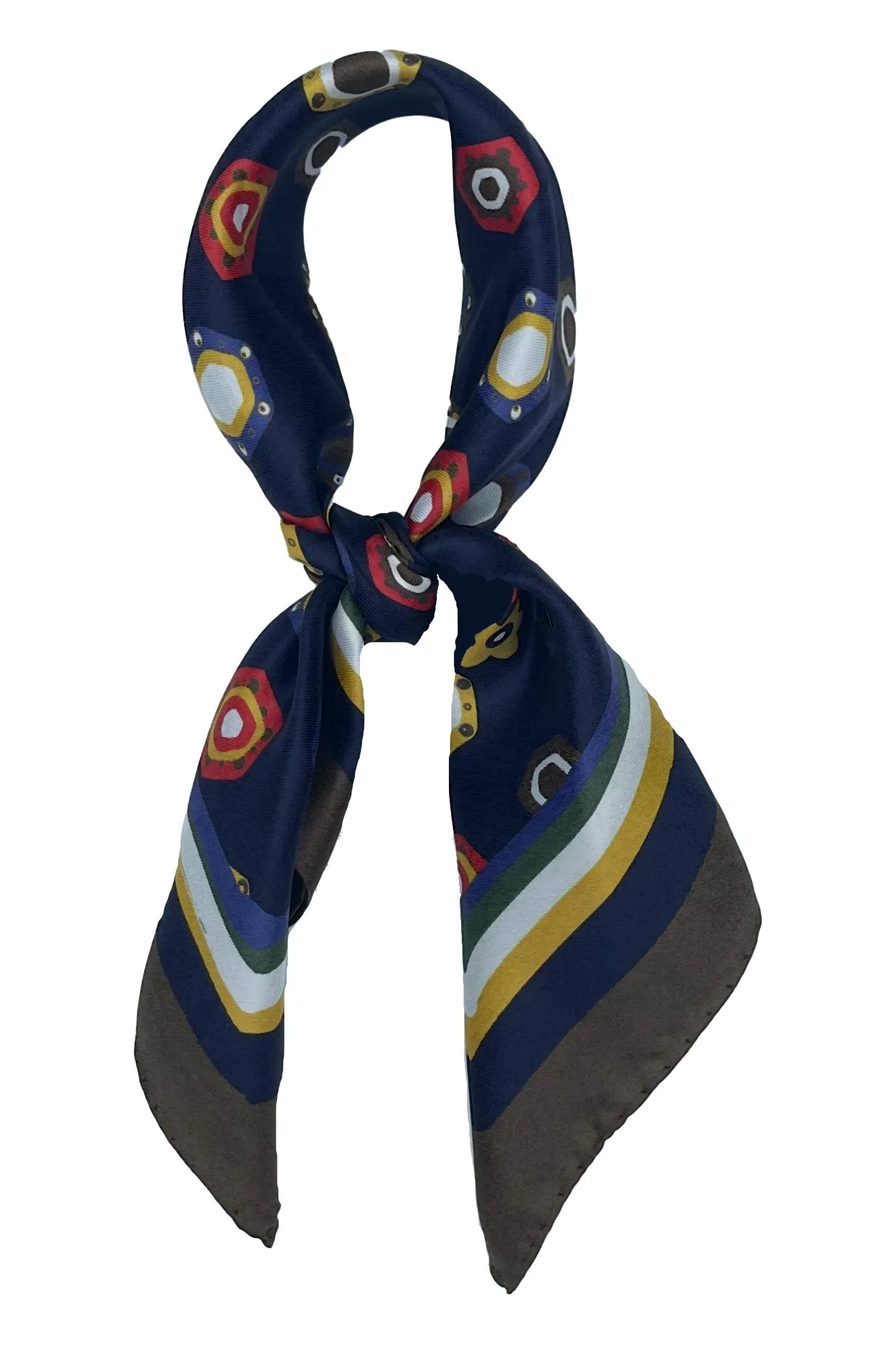 Dark Blue printed diamonds neckerchief
