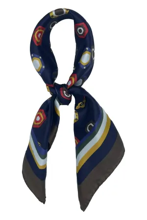 Dark Blue printed diamonds neckerchief