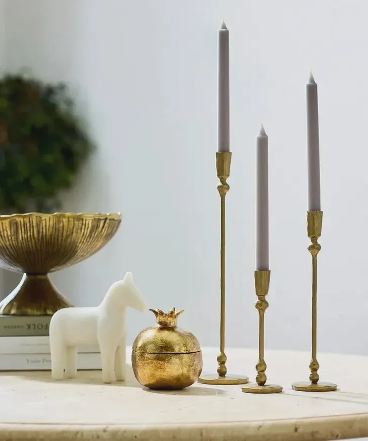 Eddie Gold Candle Holder - Medium