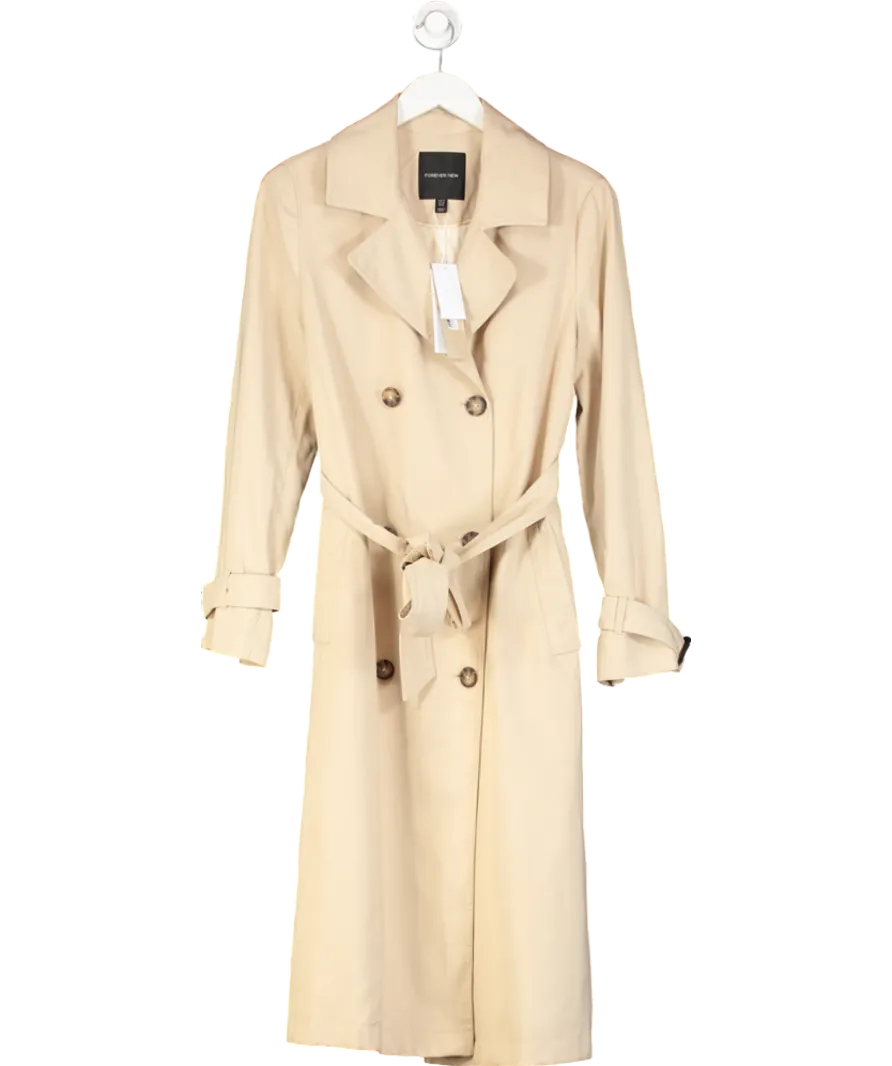 FOREVER NEW Beige Darlah Soft Trench Coat UK 10