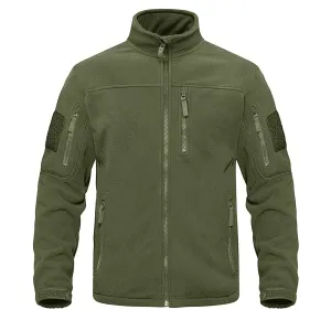 Full Zip Up Tactical Army Fleece Jacket Military Thermal Warm Outwear Windbreaker