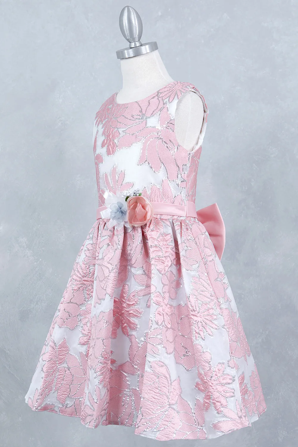 Girls Elegant Floral Embroidery Dress 2-12