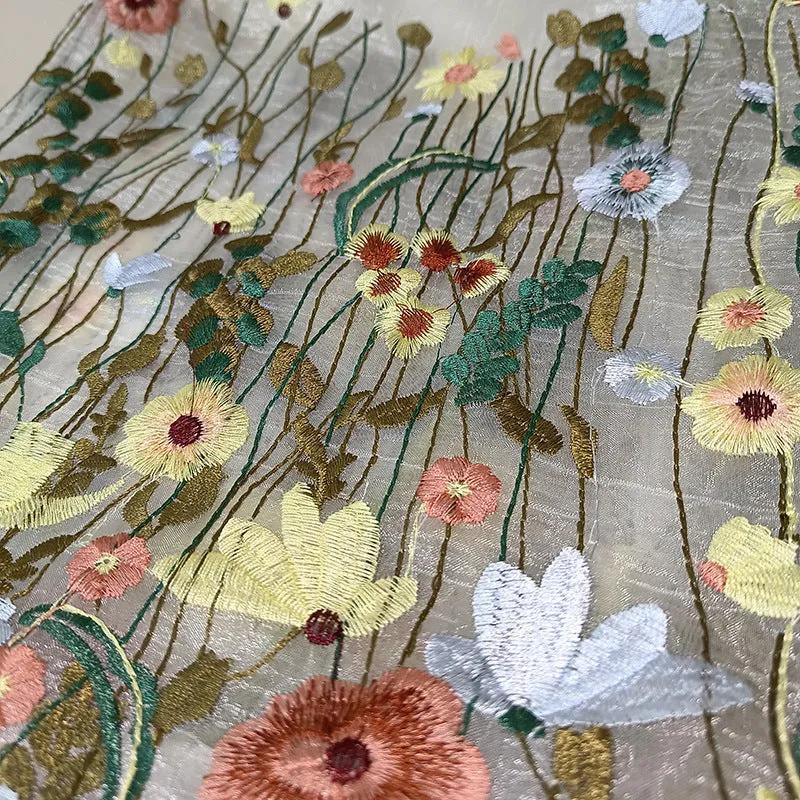 Handmade Embroidered Flower Bag