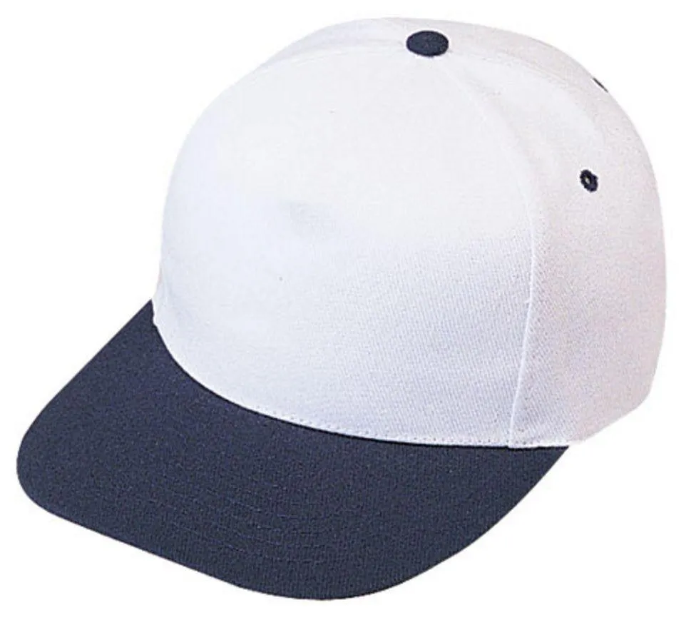 Heavy Brushed Cotton 5 Panel Low Crown Plain Two Tone Baseball Caps Hats