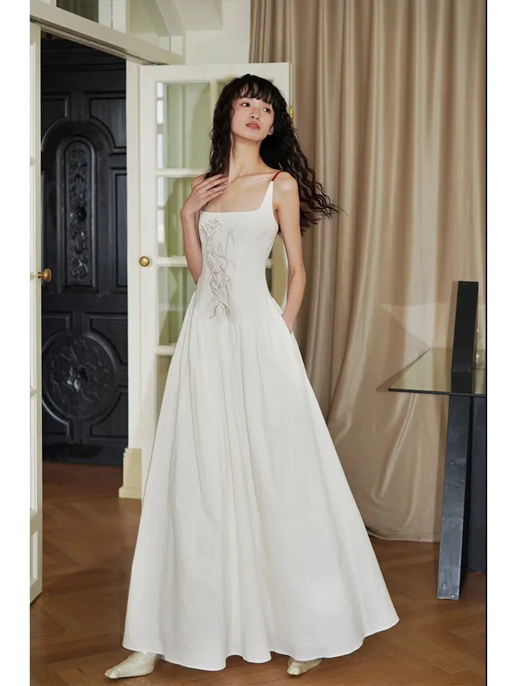Ivory Embroidered Maxi Dress