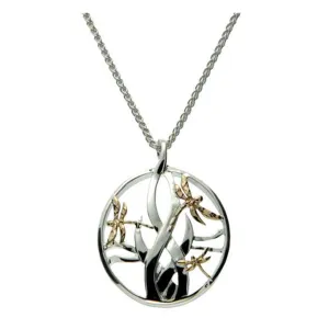 KJ PPX4802-S 10K SM DRAGONFLY NECKLACE