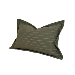 Linen Blend Khaki Cushion