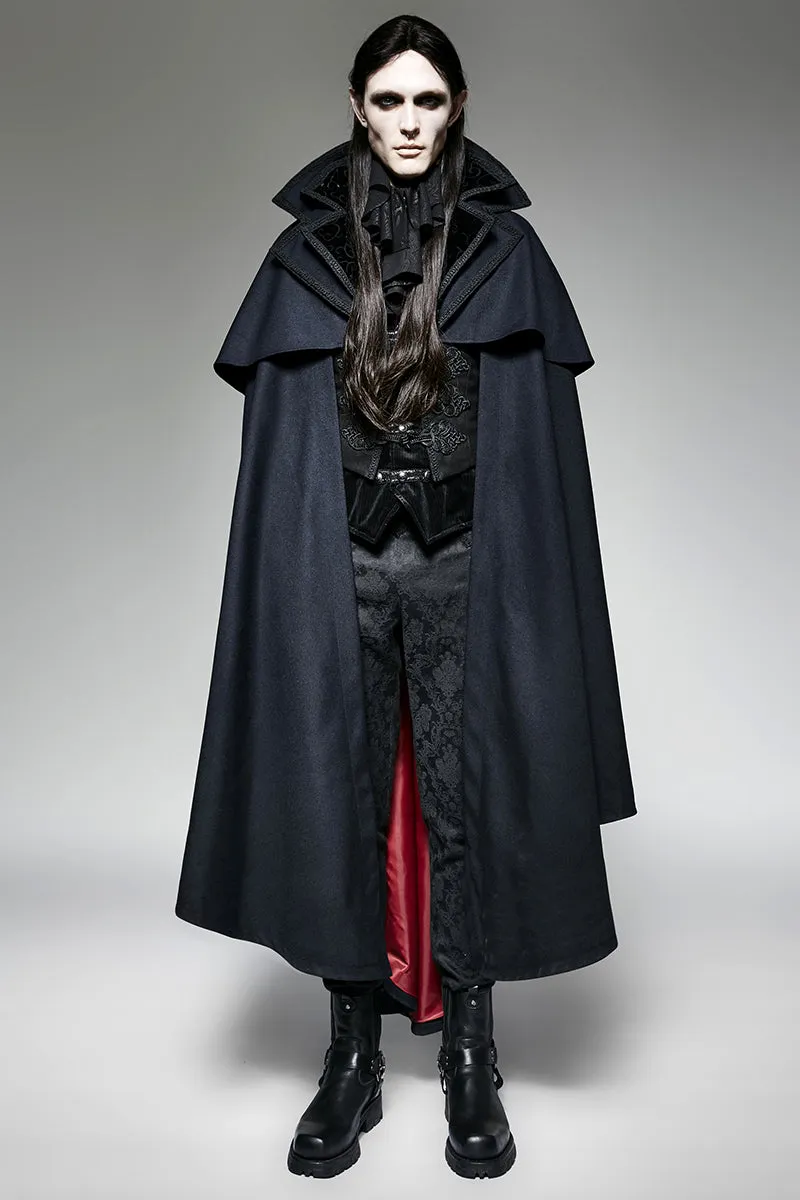 Luxury Gothic Trench Coats With Pattern Like Vampire Count Cape