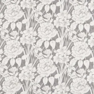 Marguerite - Large Floral Charcoal Yardage