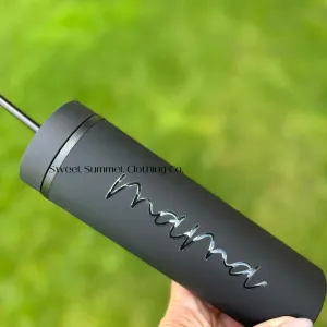 Matte Black Mama 16oz Tumbler