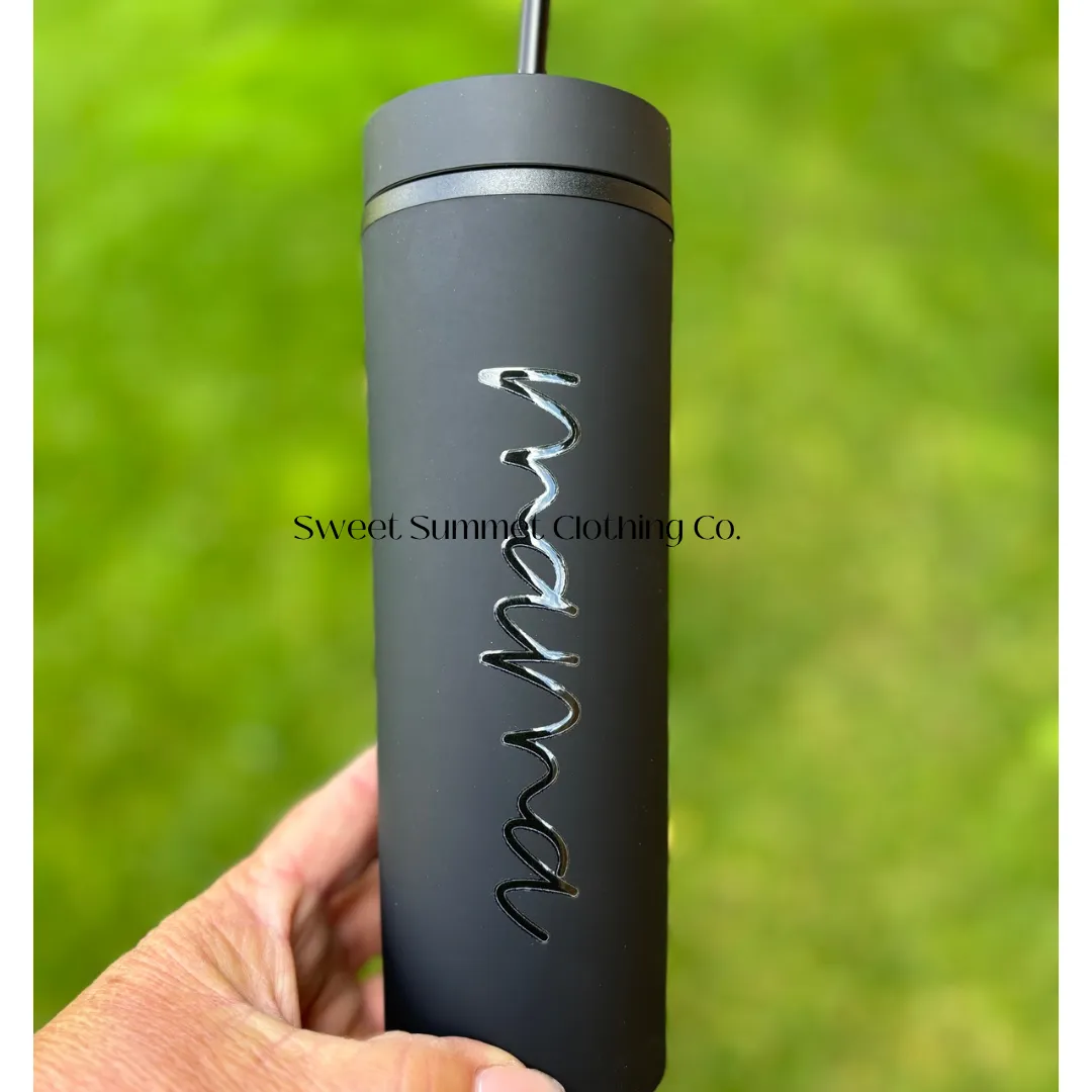 Matte Black Mama 16oz Tumbler