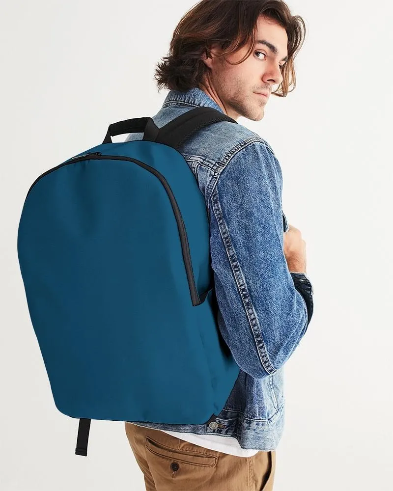 Medium Dark Blue Cyan Waterproof Backpack | Medium Dark Pure Blue Cyan | C100M25Y0K60