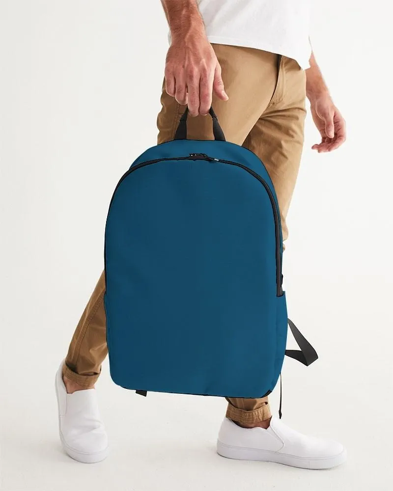 Medium Dark Blue Cyan Waterproof Backpack | Medium Dark Pure Blue Cyan | C100M25Y0K60