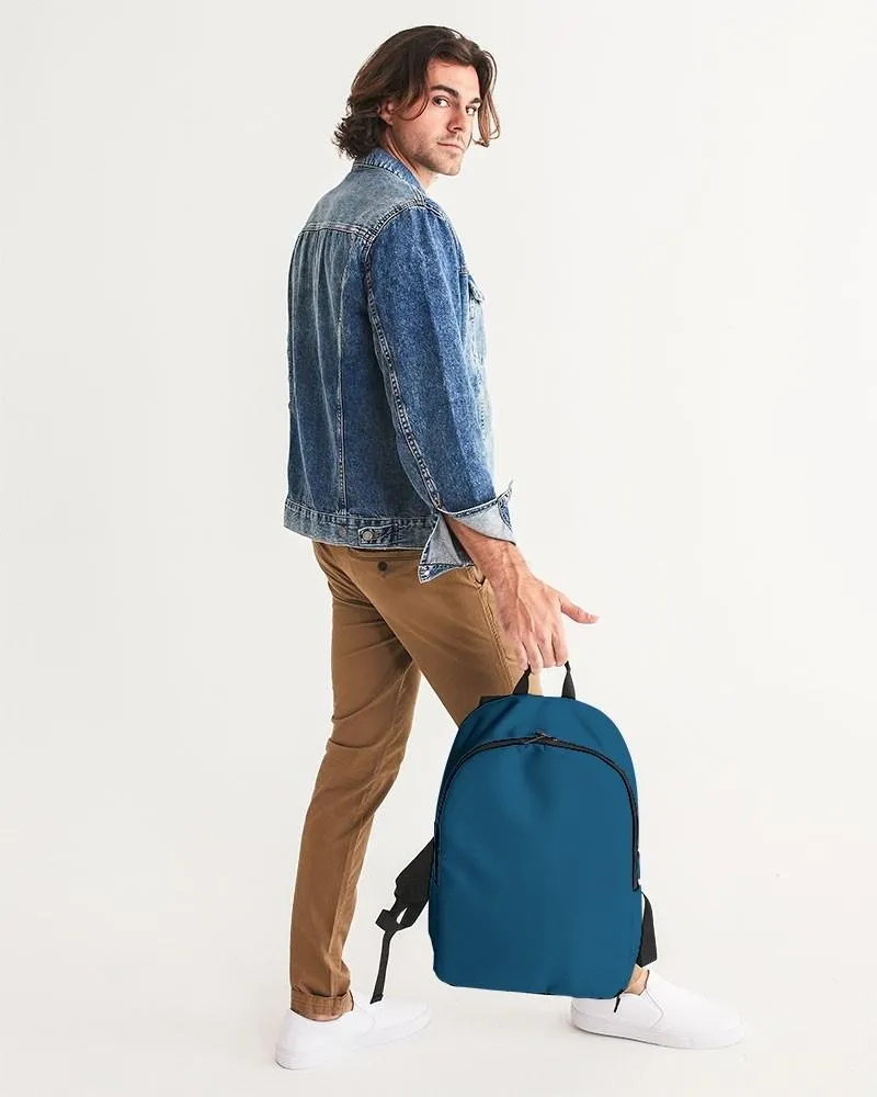 Medium Dark Blue Cyan Waterproof Backpack | Medium Dark Pure Blue Cyan | C100M25Y0K60