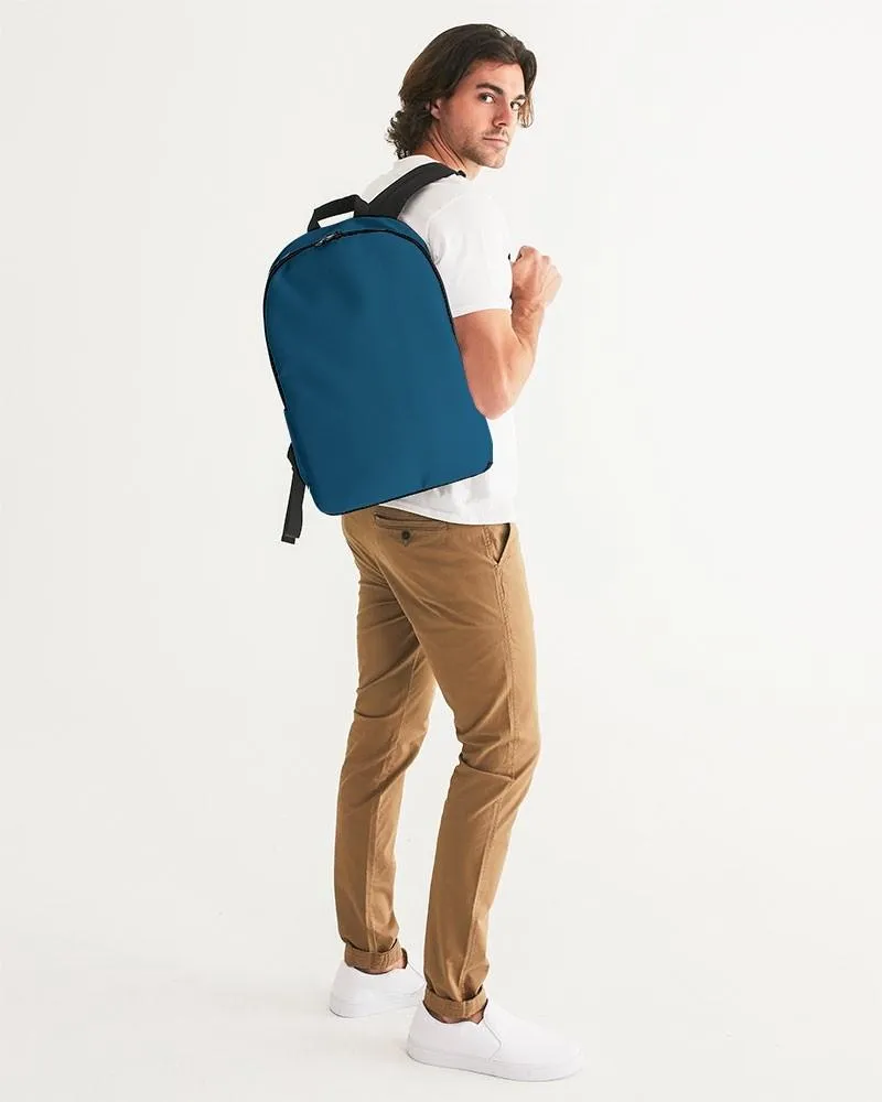 Medium Dark Blue Cyan Waterproof Backpack | Medium Dark Pure Blue Cyan | C100M25Y0K60