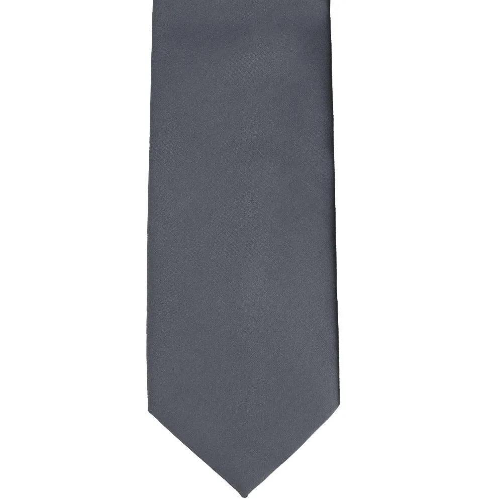 Pewter Premium Solid Color Necktie