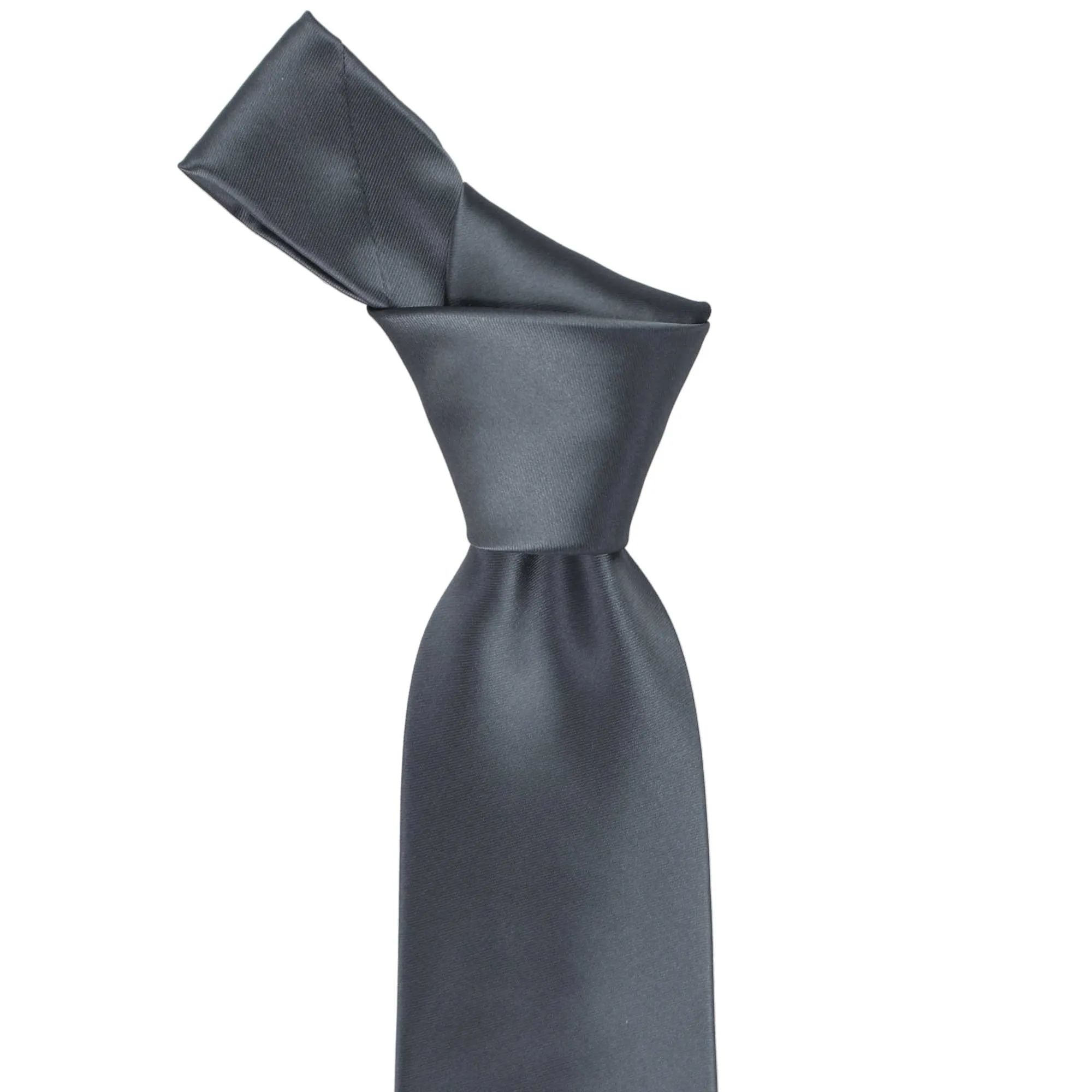 Pewter Premium Solid Color Necktie