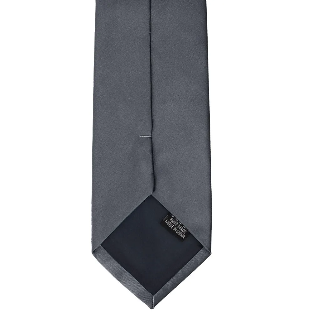Pewter Premium Solid Color Necktie