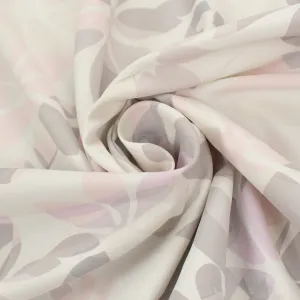 Printed Lining Design-39 Grey & Baby Pink Florals on Ivory
