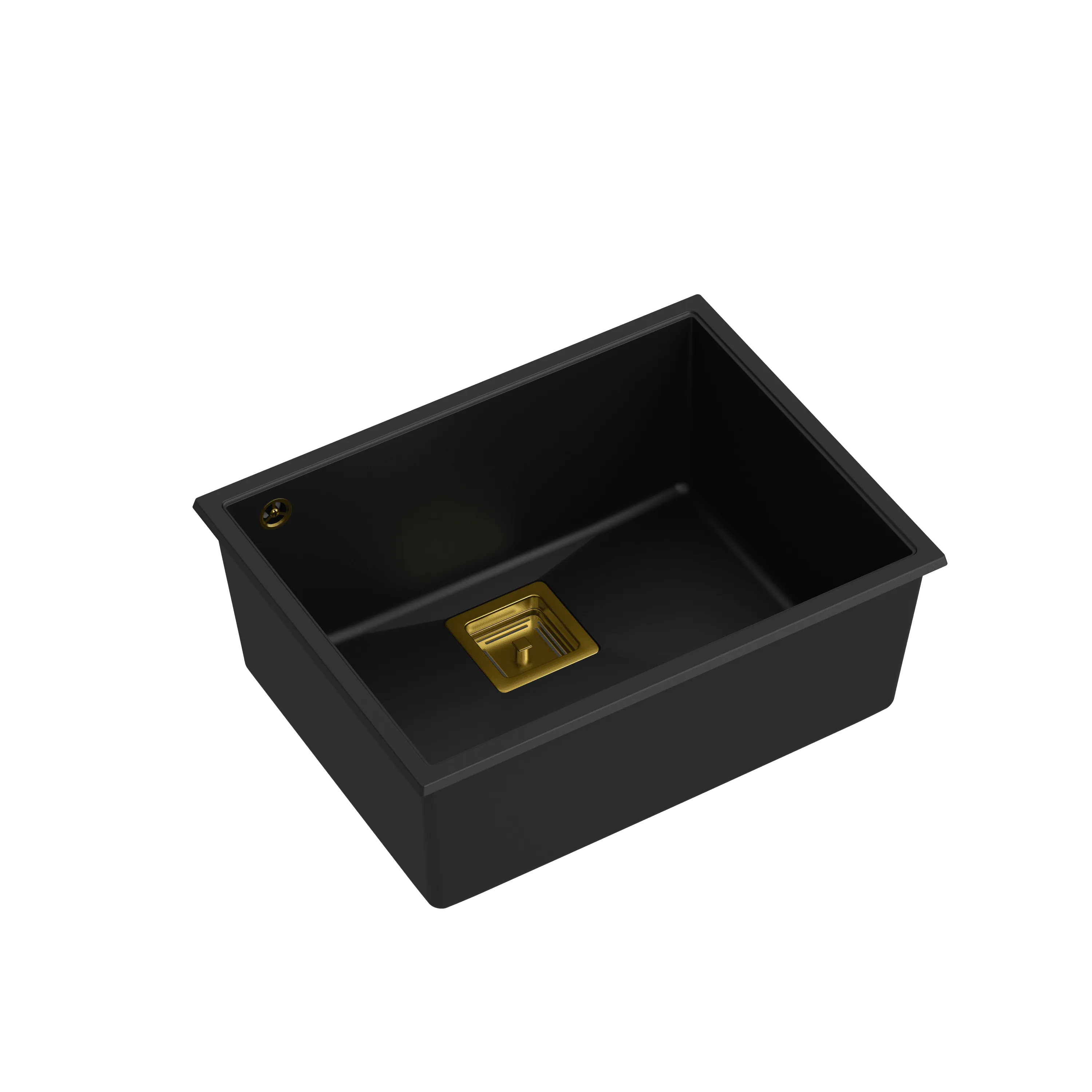 Quadron David 50 Pure Black undermount or topmount sink, Mix and Match