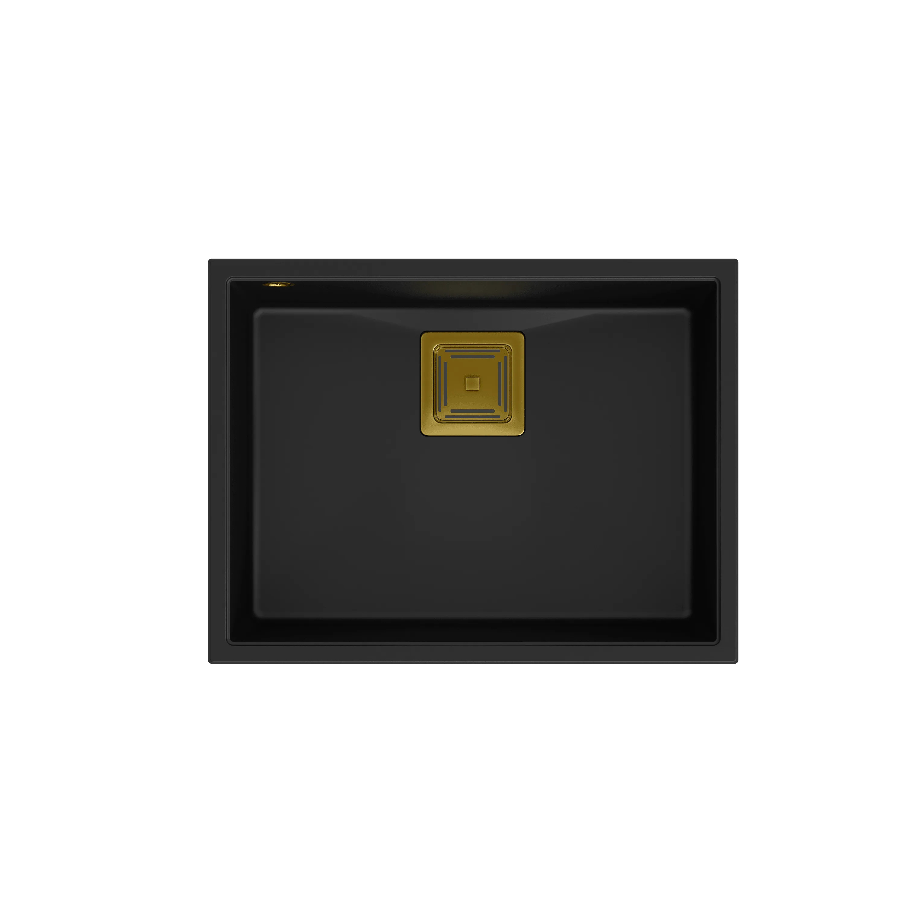 Quadron David 50 Pure Black undermount or topmount sink, Mix and Match