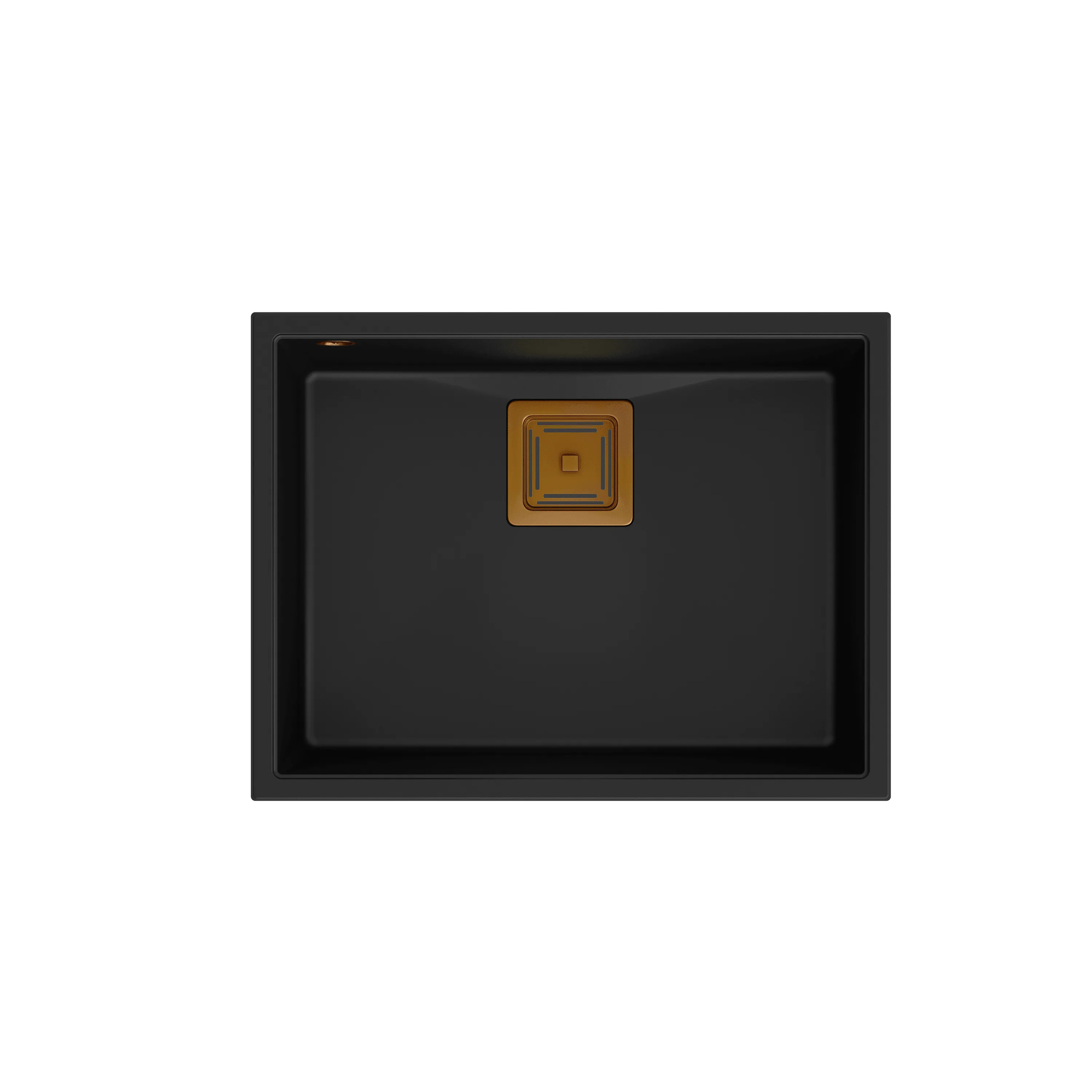 Quadron David 50 Pure Black undermount or topmount sink, Mix and Match