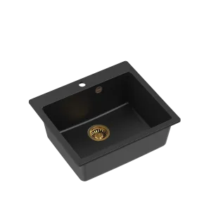 Quadron Morgan 110 Pure Black topmount sink