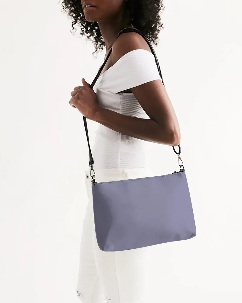 Shaded Pale Pastel Blue Gray Zip Pouch | C30M30Y0K30